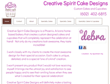 Tablet Screenshot of creative-spirit-cake-designs.com